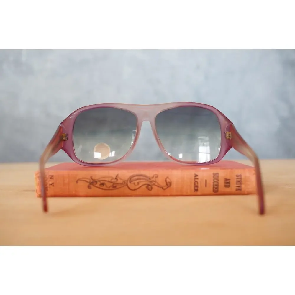 Vintage 1970s Sunglasses Italy Glam Retro Grandma Festival Disco Chic NOS